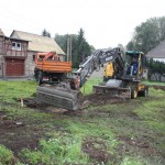 Aushub der Baugrube